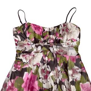 RUBY ROX Y2K Fairycore Floral Sun Dress Juniors L Empire Waist Mini